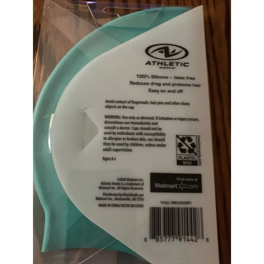 Athletic Jr Silicone Swim Cap Teal‎ Color